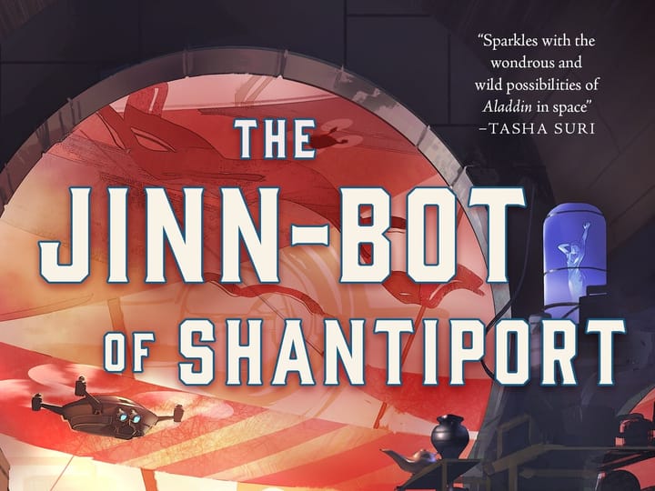 Cropped image of the cover for The Jinn-Bot of Shantiport. 